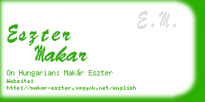 eszter makar business card